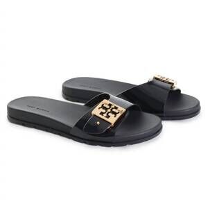 NEW TORY BURCH women's buckle slide sandal in perfect black